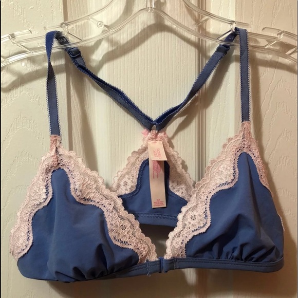 Blue VS bralettes (pink lace) - Picture 2 of 3